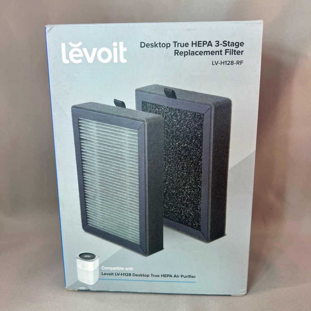 Levoit LV-H128-RF Desktop Air Purifier Replacement Filter 2-Pack White Like New